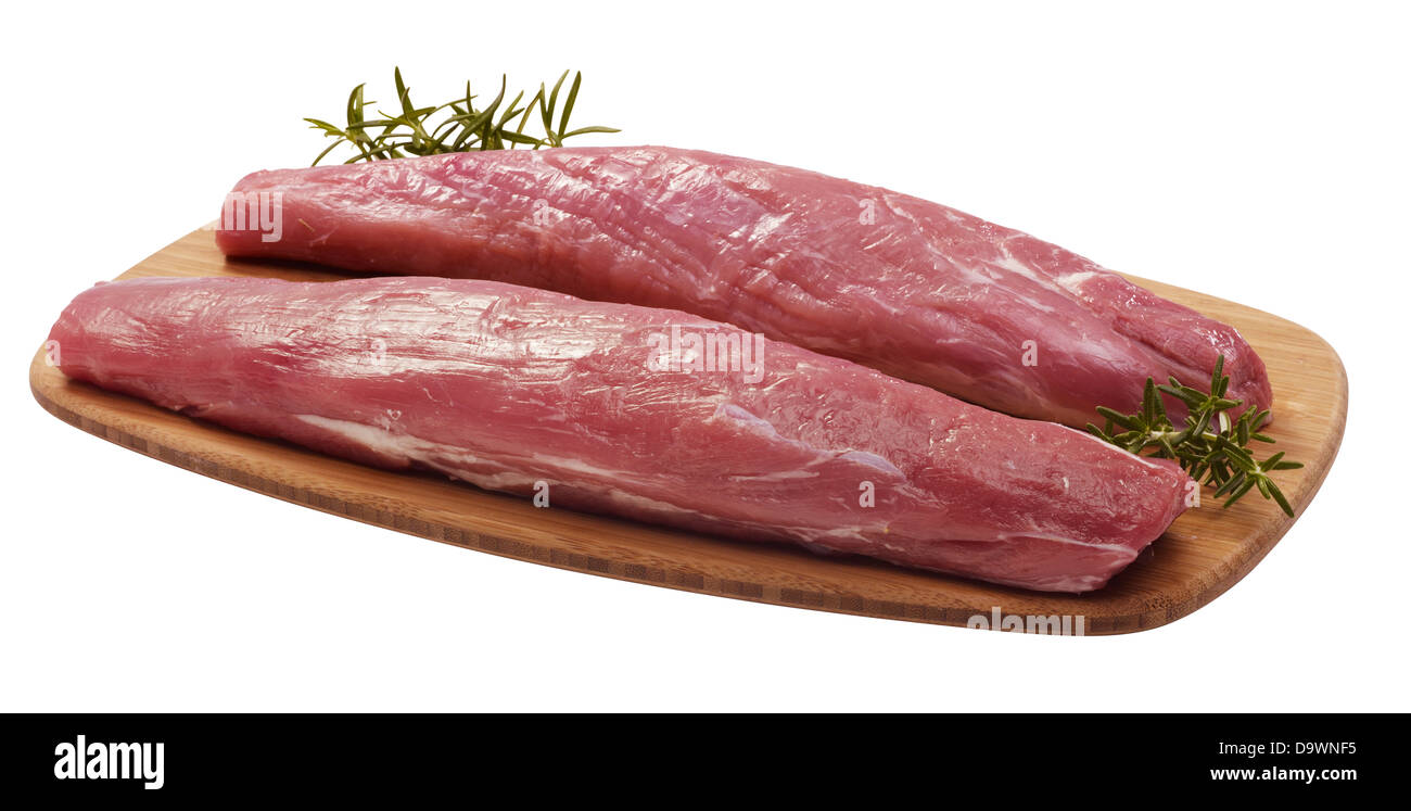 raw pork tenderloin Stock Photo
