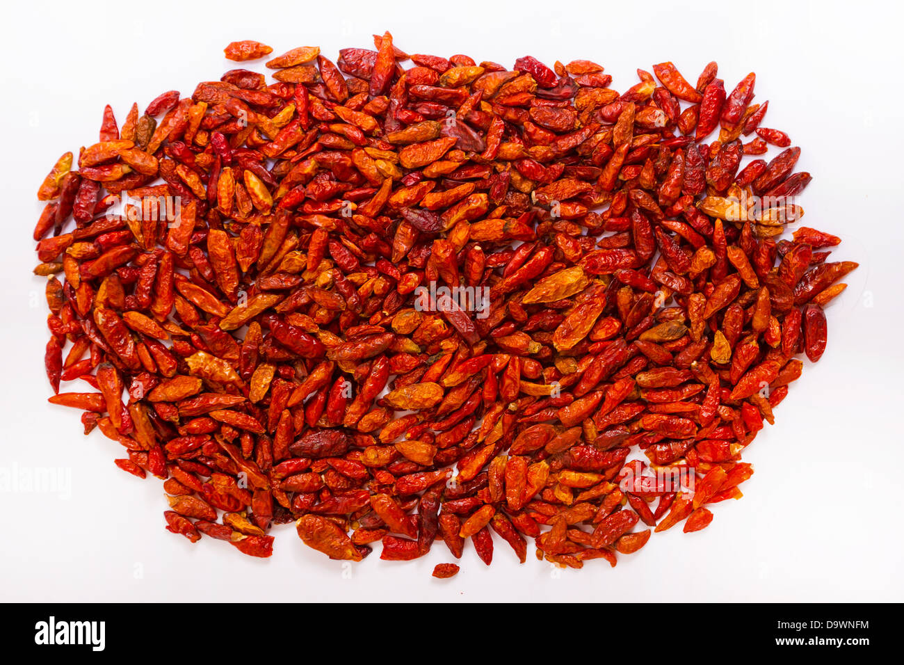 Dried red hot chili Peppers Stock Photo - Alamy