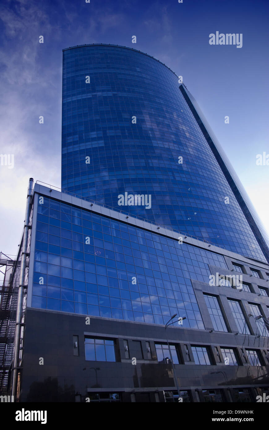 Exterior of the building in the city on a background of blue sky Stock Photo