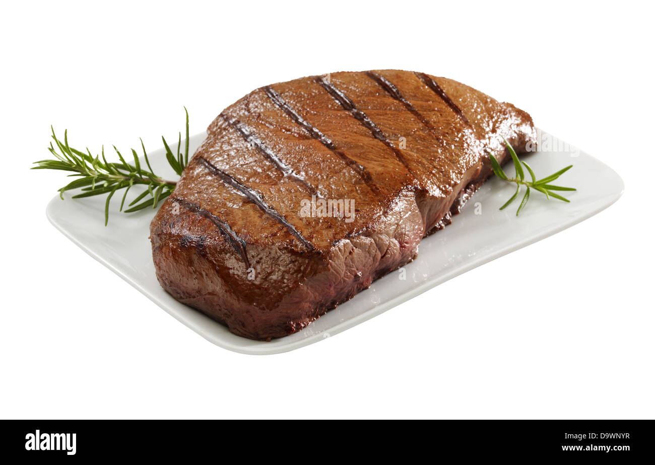 cooked tip steak Stock Photo