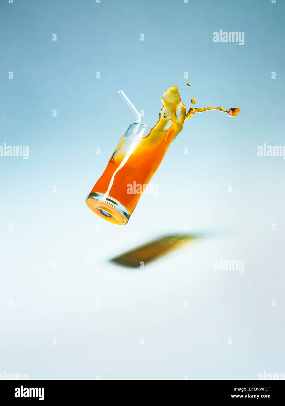 falling drink Stock Photo