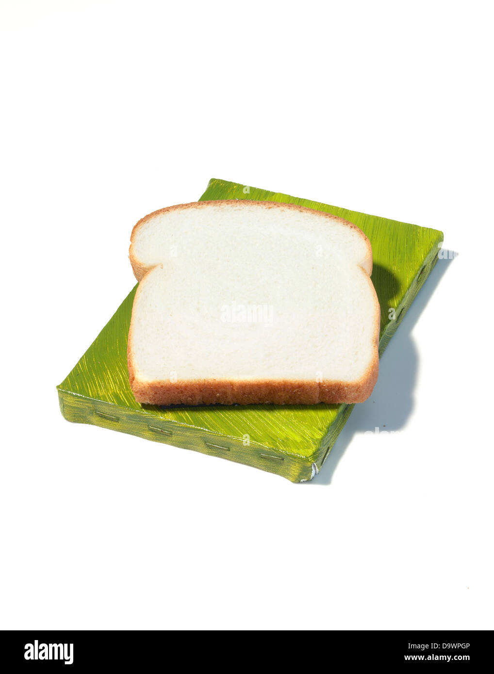 slice of white bread Stock Photo