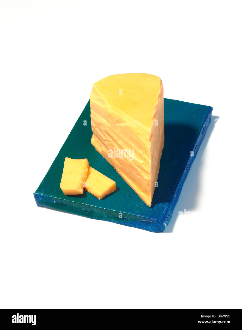 bloc of cheddar Stock Photo