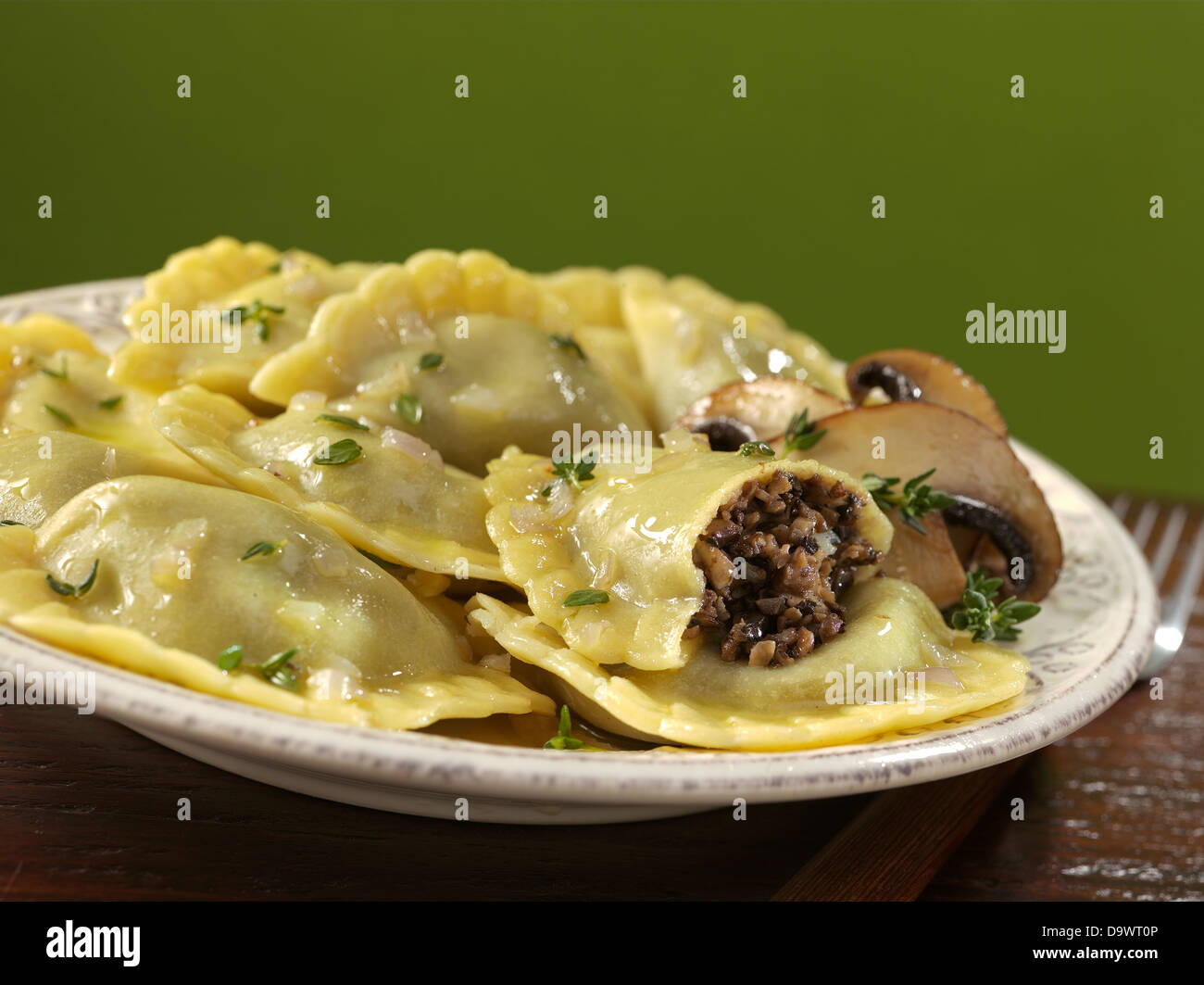 plate of ravioli Stock Photo - Alamy