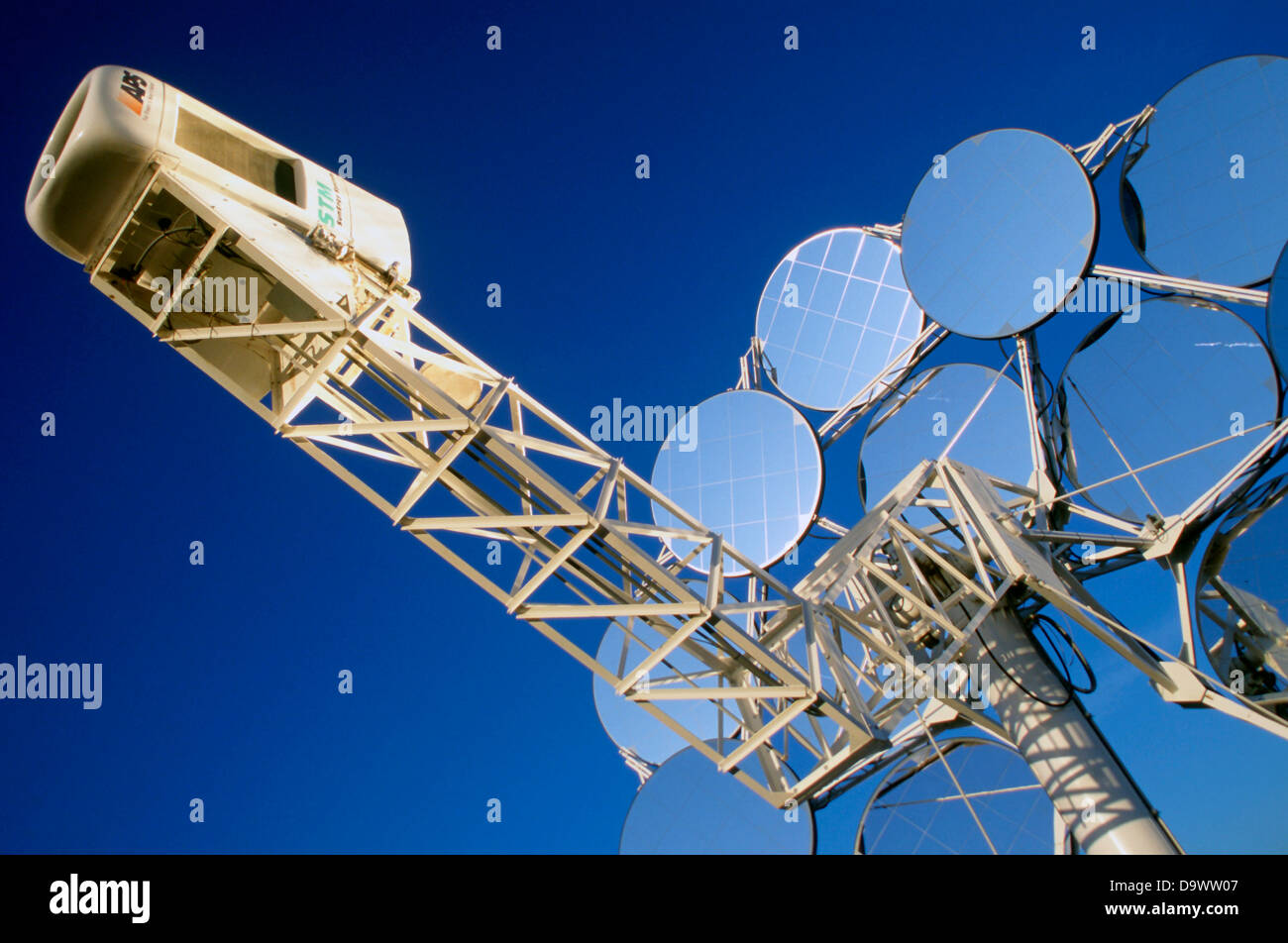 Stirling Solar power systems solar dish engine at the STAR Center