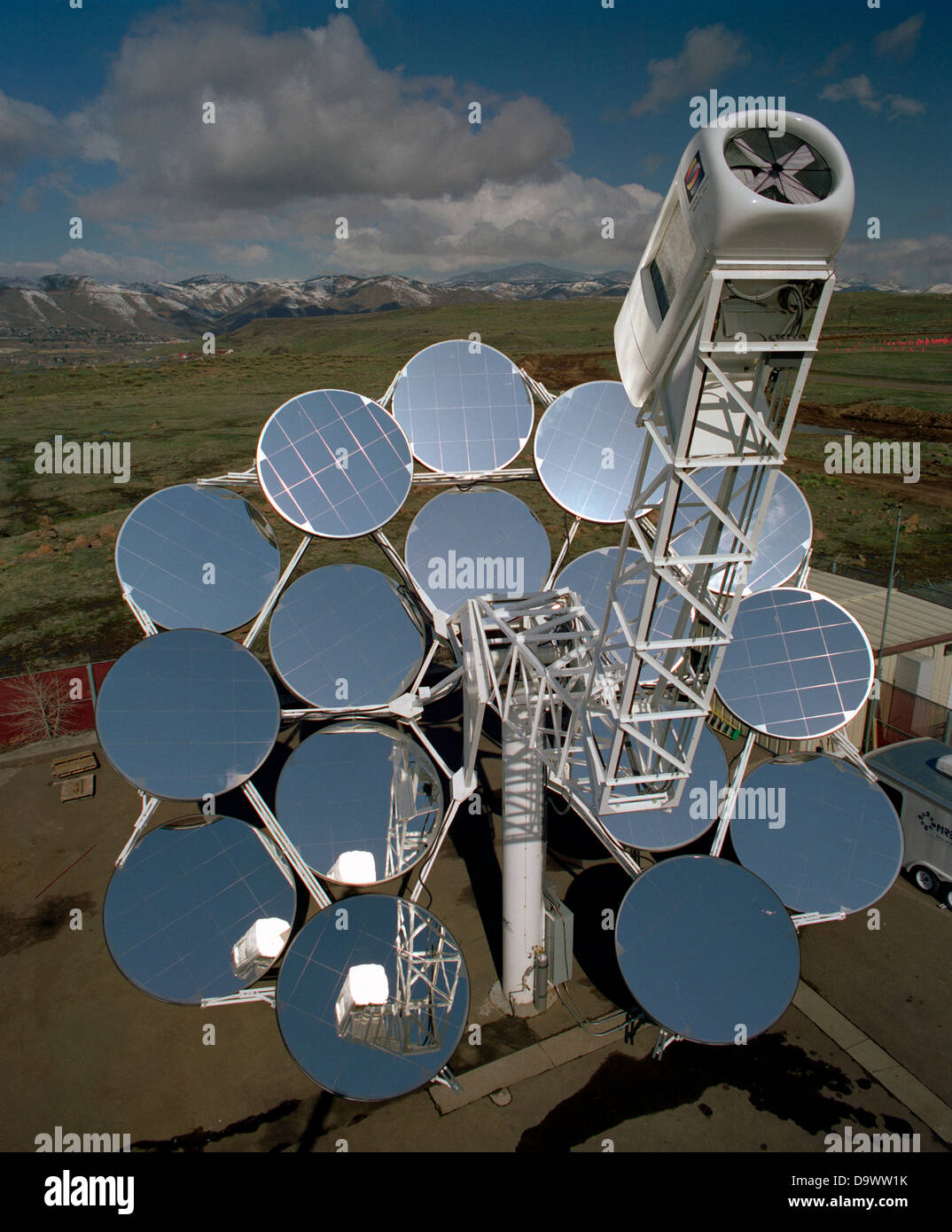 Stirling Solar power systems solar dish engine April 21, 1998 in Golden