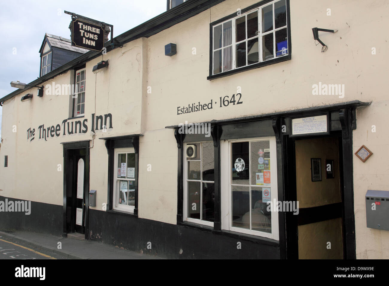 The Three Tuns historic pub and brewery in Castle, a small