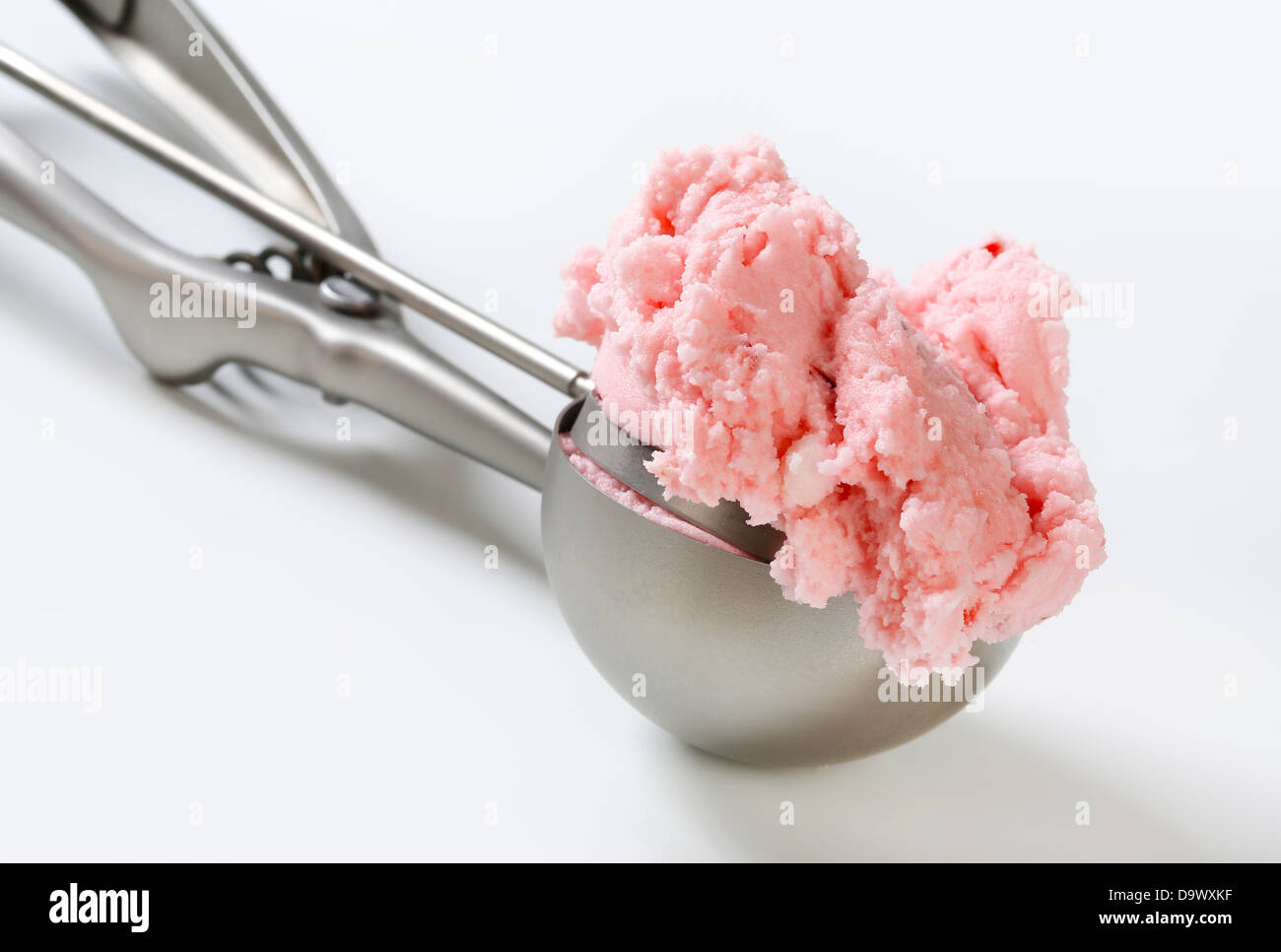 Scoop of pink ice cream - studio shot Stock Photo