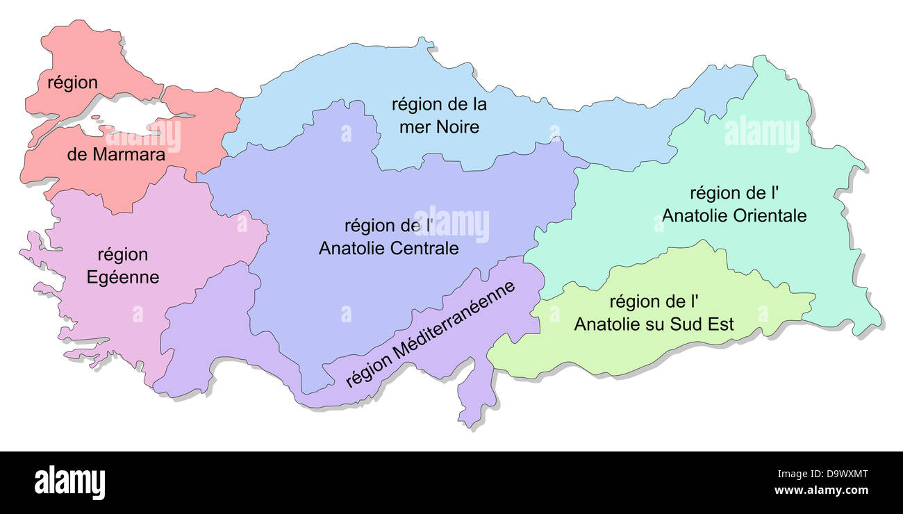 Turque Map Map of Turkey Stock Photo - Alamy