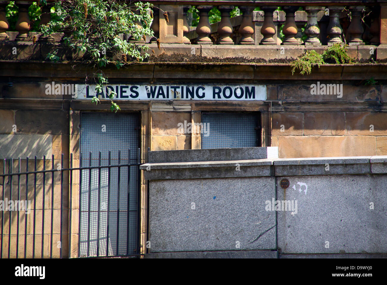 Old deserted Ladies Waiting Room Clyde Street Glasgow Stock Photo
