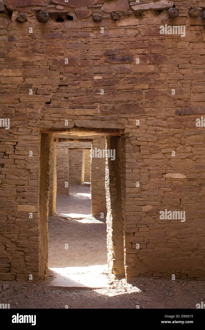 Doorways inside Pueblo Bonito an Anasazi Ancestral Puebloan site