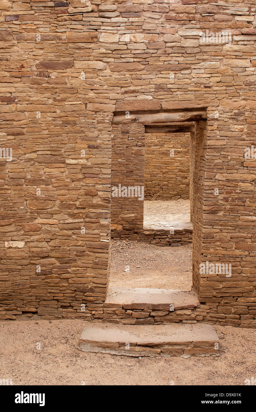 Doorways inside Pueblo Bonito an Anasazi Ancestral Puebloan site