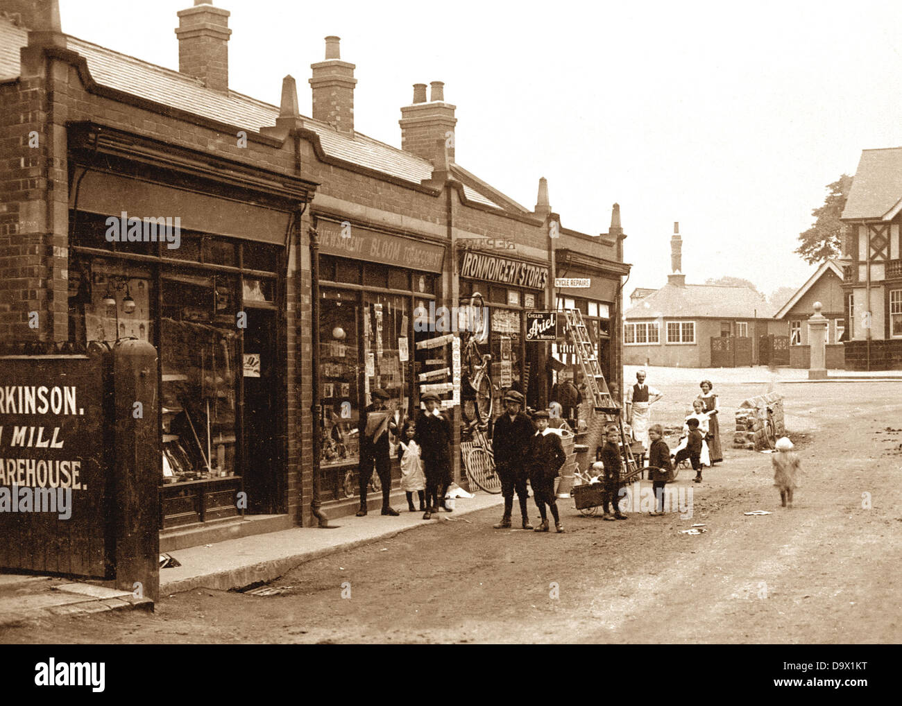 South Elmsall Station Road early 1900s Stock Photo Alamy