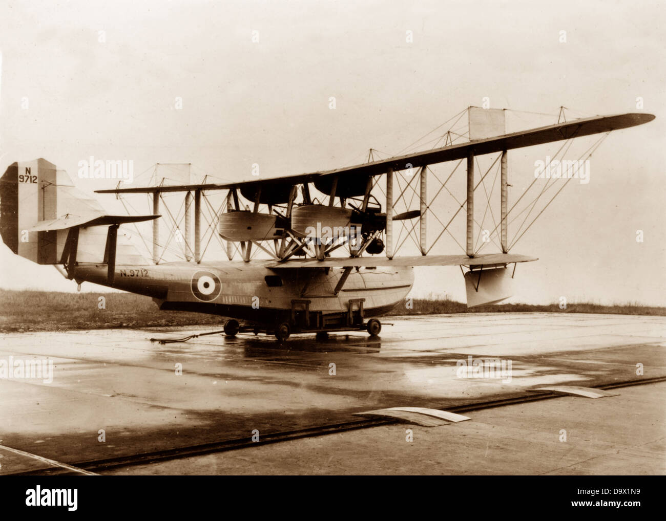 English Electric P5 Kingston II biplane early 1900s Stock Photo