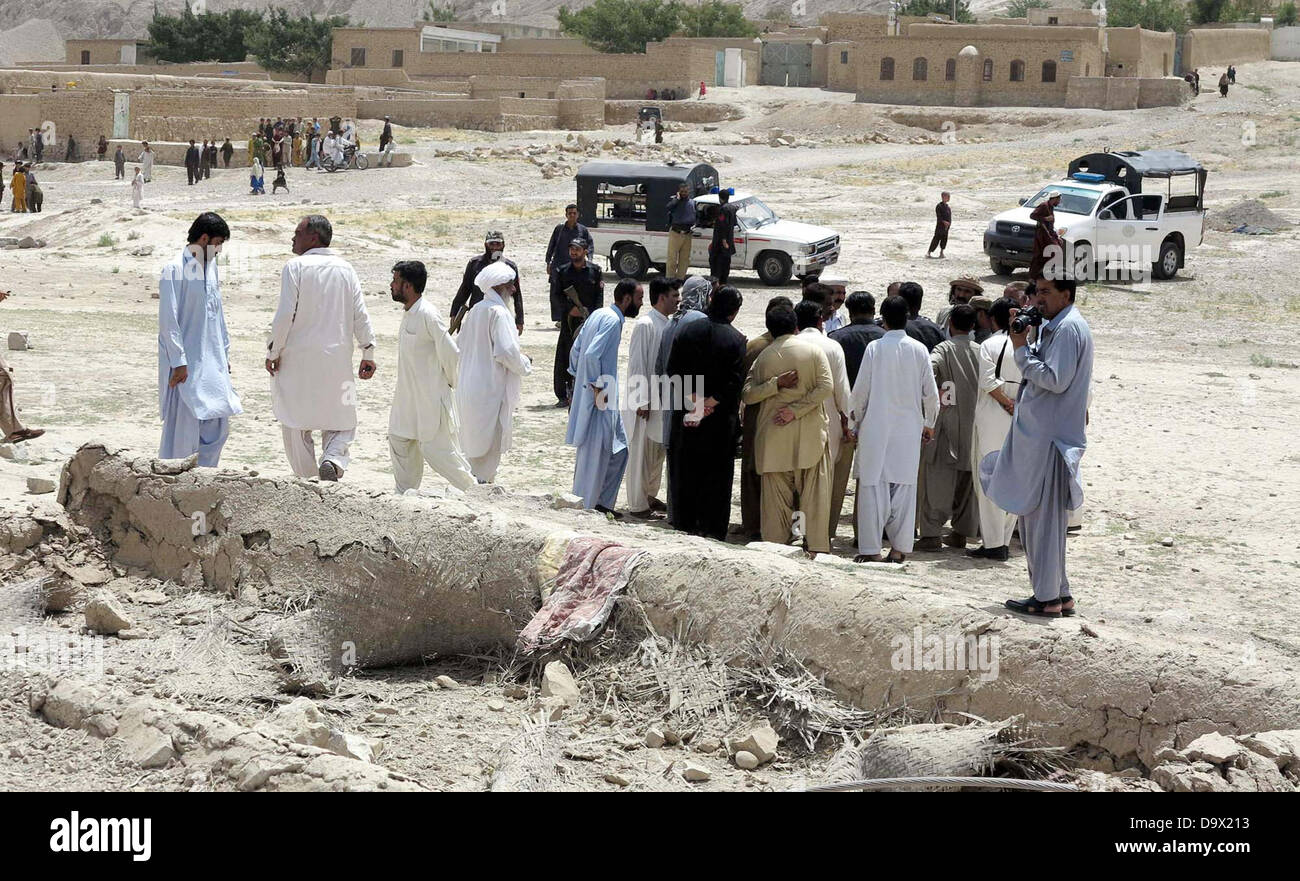 Security Officials And People Gather At The Site After A Bomb Stock Photo Alamy
