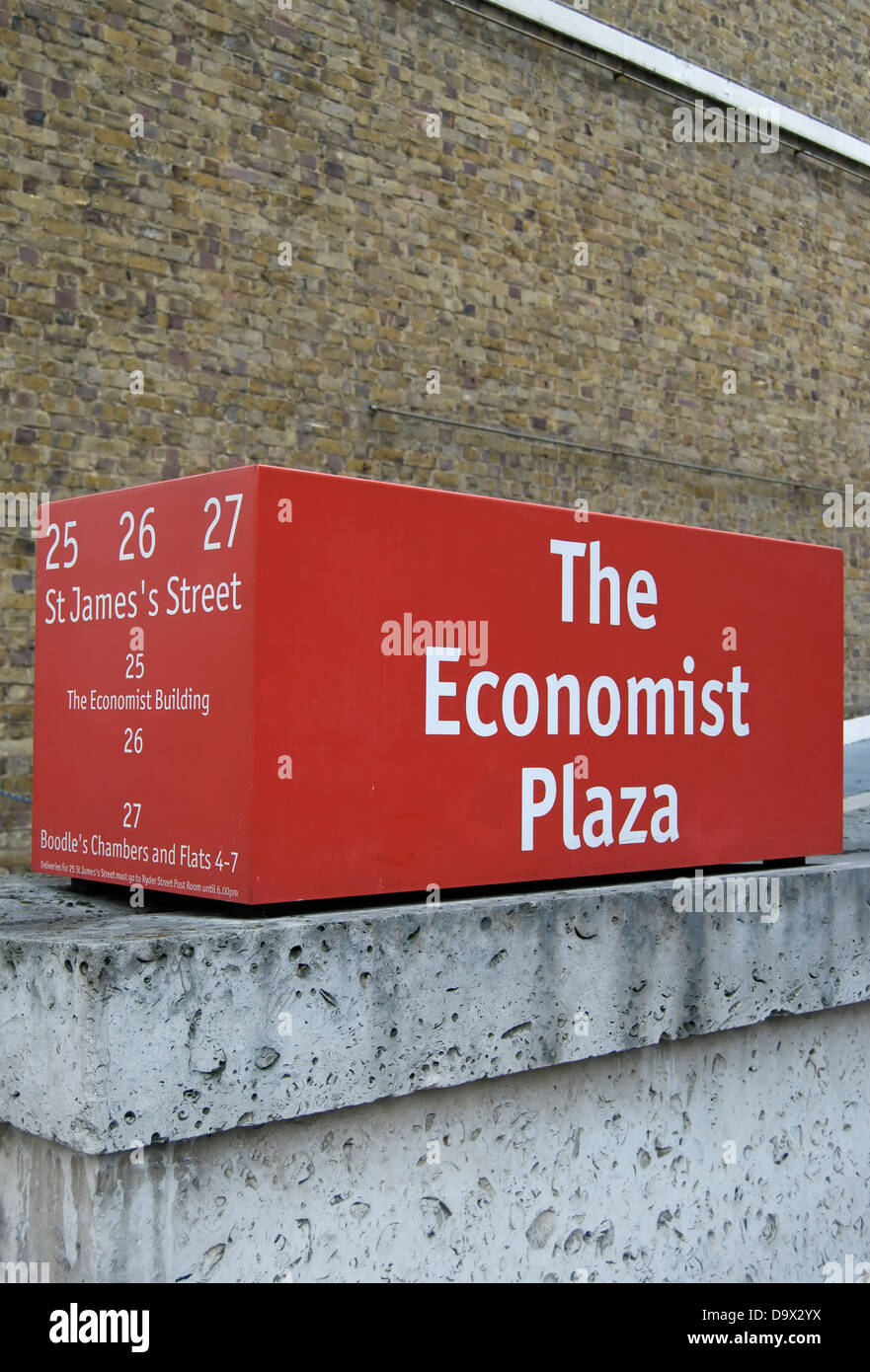 address block at the economist plaza, st james's street, london