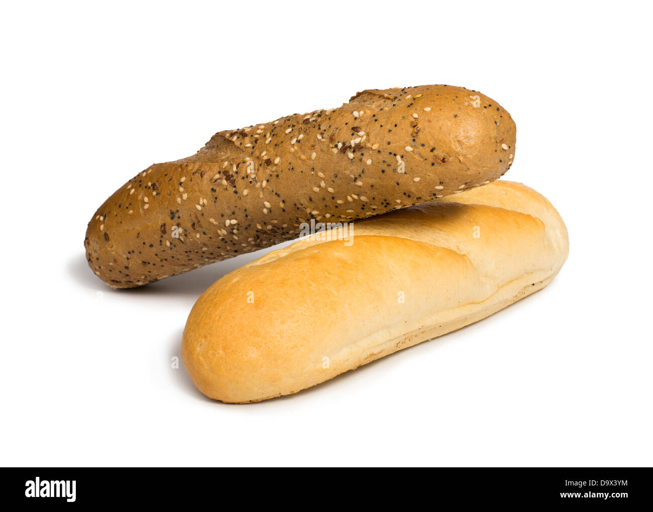 White isolated Bread Stock Photo