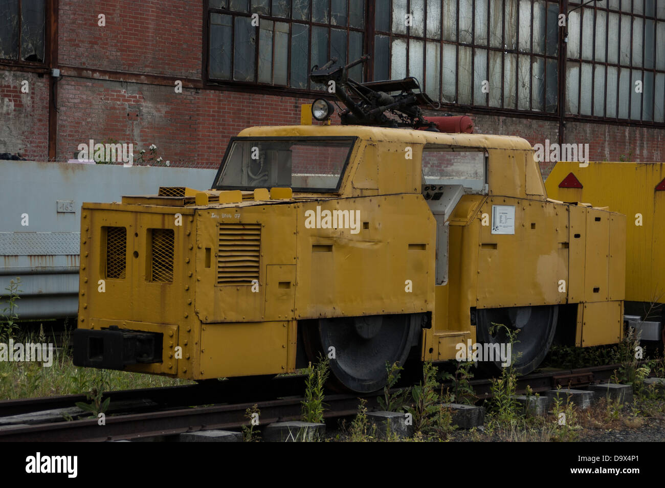 electric locomotive - elektrolok für den Einsatz unter Tage im Museum Carreau Wendel, Frankreich Stock Photo