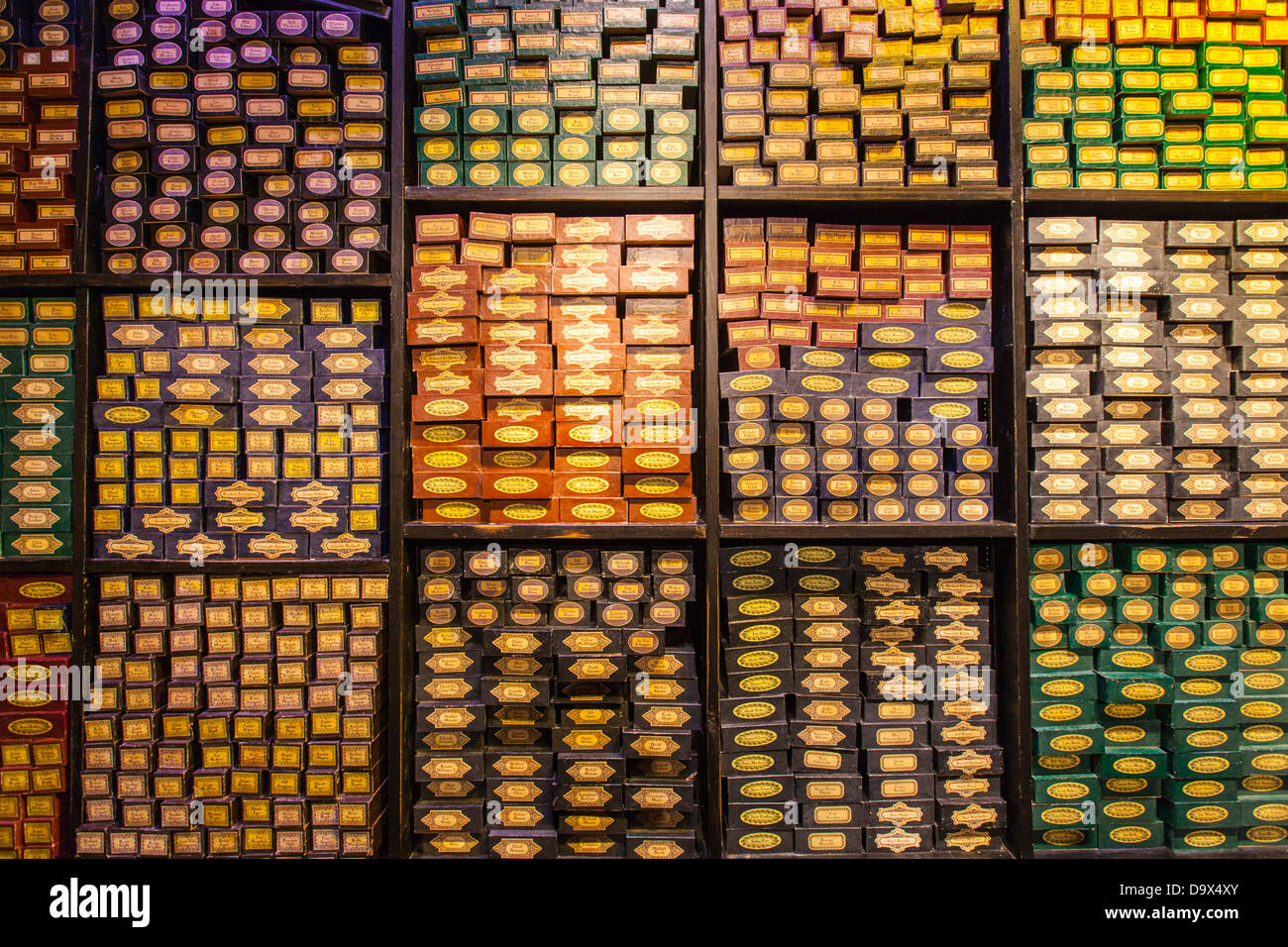 Harry Potter Wand boxes for sale Stock Photo - Alamy