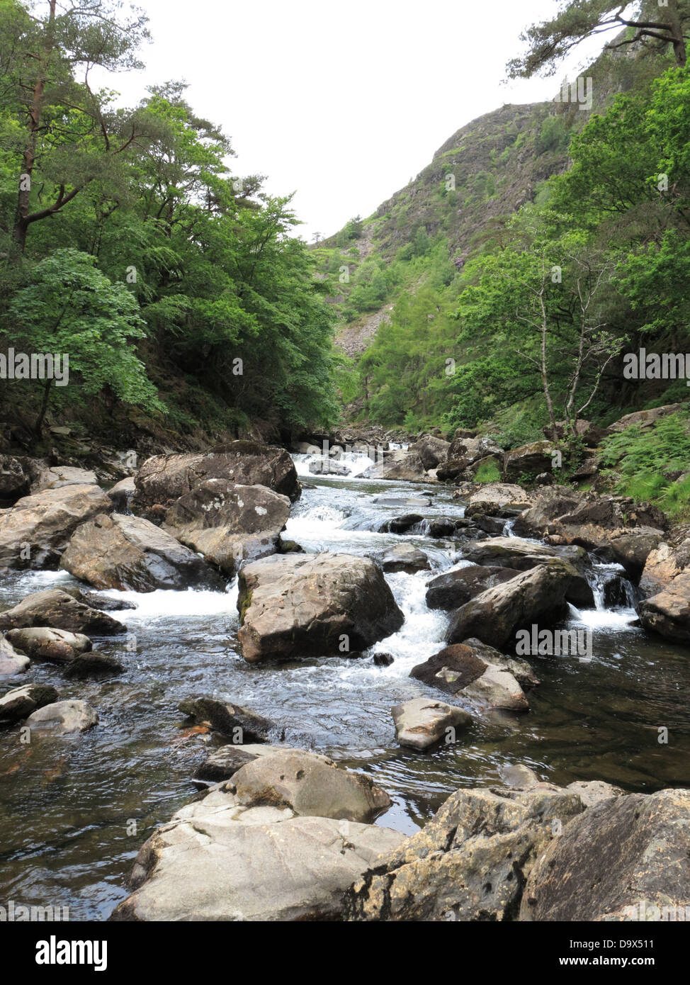 Aberglaslyn Pass, Snowdonia, Gwynedd, North Wales Stock Photo