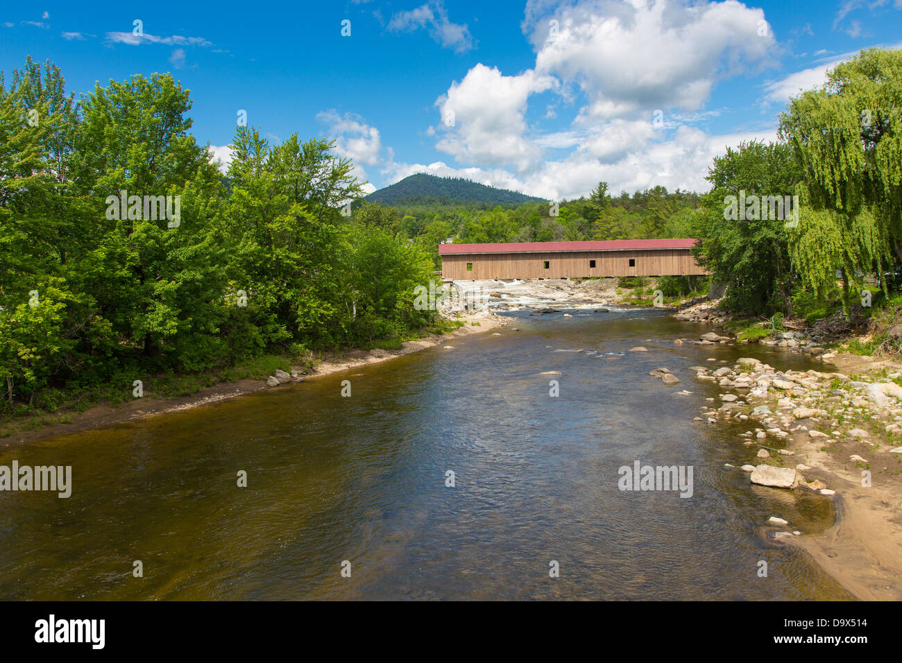 Historic Jay covered bridge over the Ausable River in the Adirondack