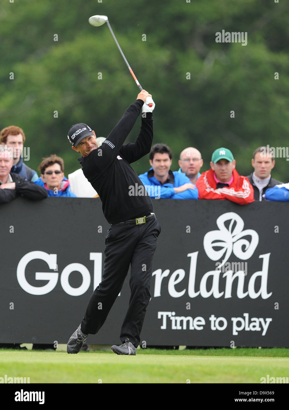 Maynooth, Ireland. 27th June 2013. Padraig Harrington tees off on the Stock  Photo - Alamy