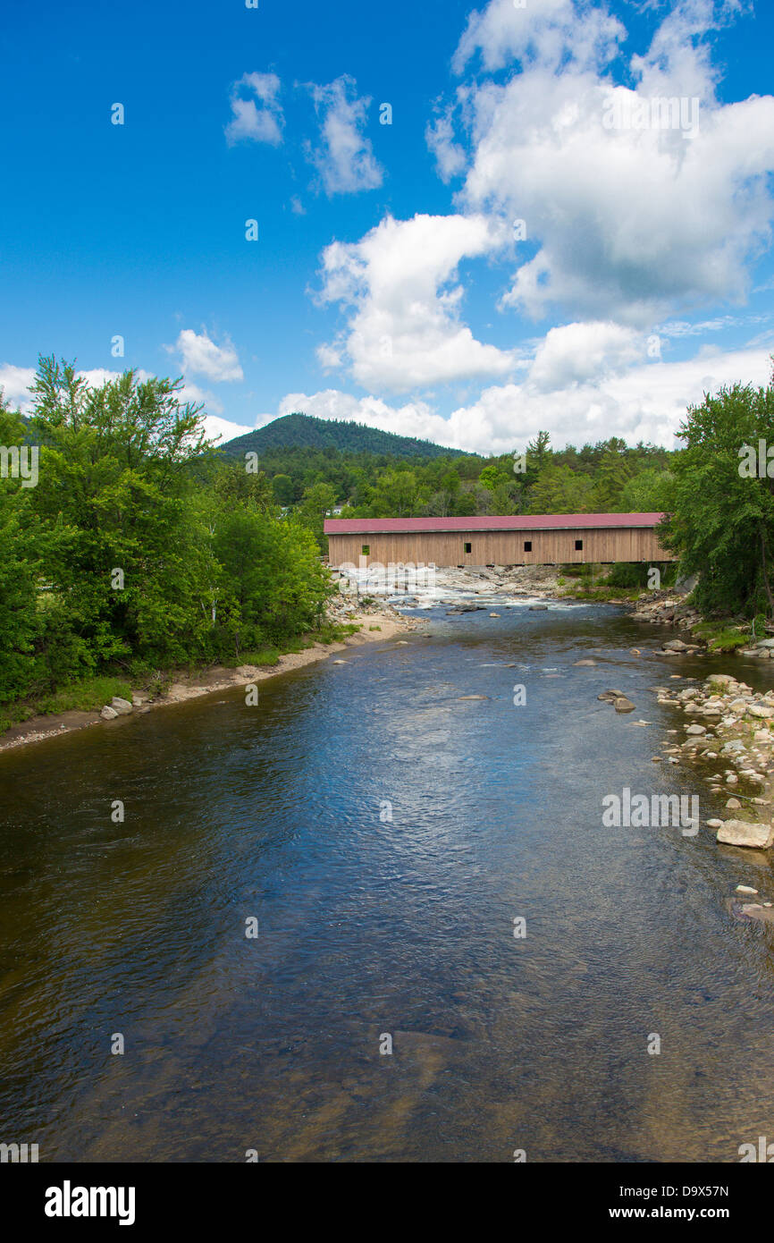 Historic Jay covered bridge over the Ausable River in the Adirondack