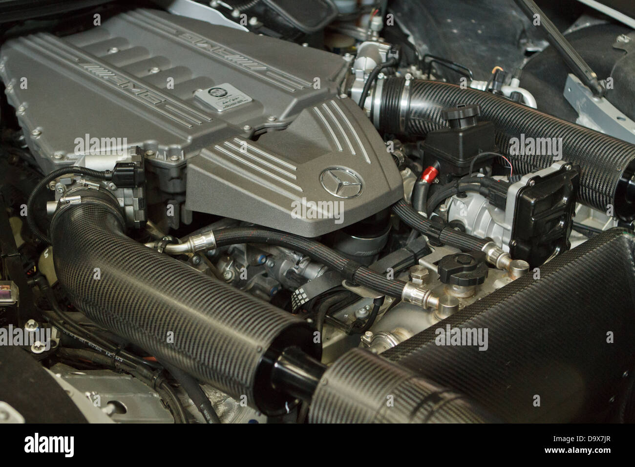 Mercedes SLS AMG GT3 engine Stock Photo Alamy