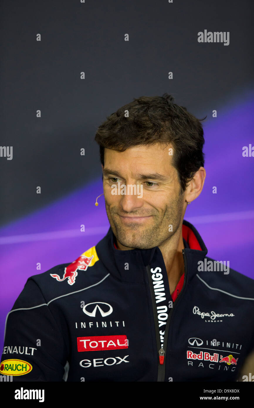British Grand Prix 2013 - Mark Webber Stock Photo
