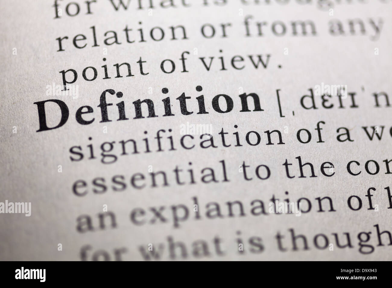 Dictionary definition of the word definition Stock Photo Alamy