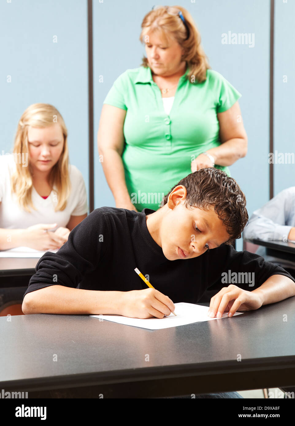 Middle school teacher testing hires stock photography and images Alamy