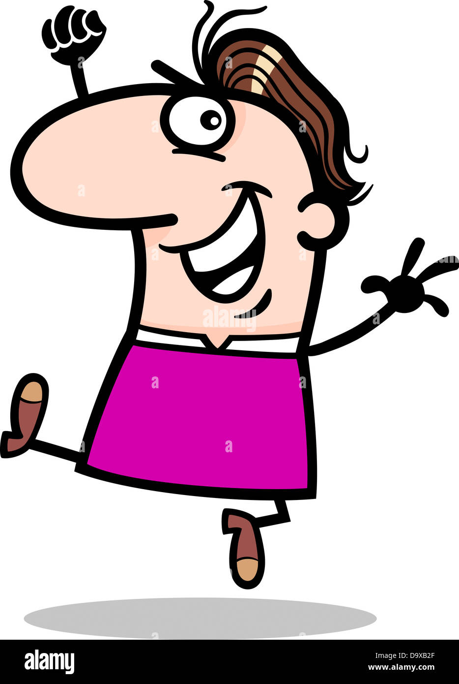 Cartoon Illustration of Funny Happy Man Comic Character Stock Photo - Alamy