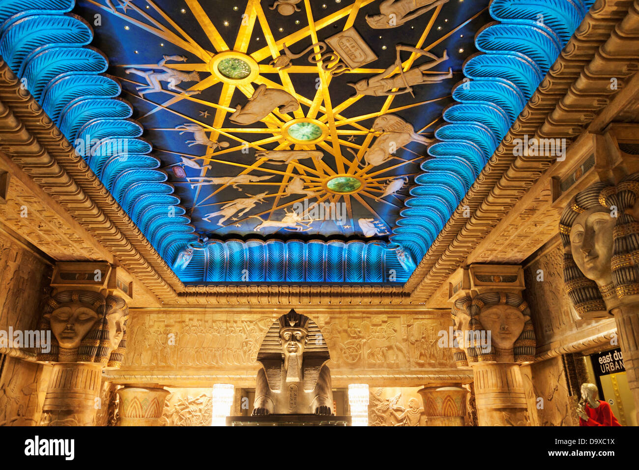 UK England London Knightsbridge Harrods Egyptian Escalator Ceiling