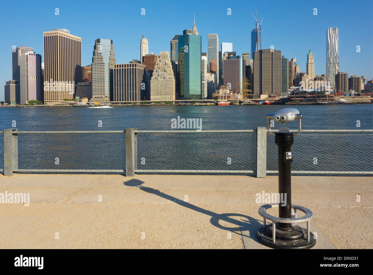 View finder at Brooklyn Bridge Park Stock Photo