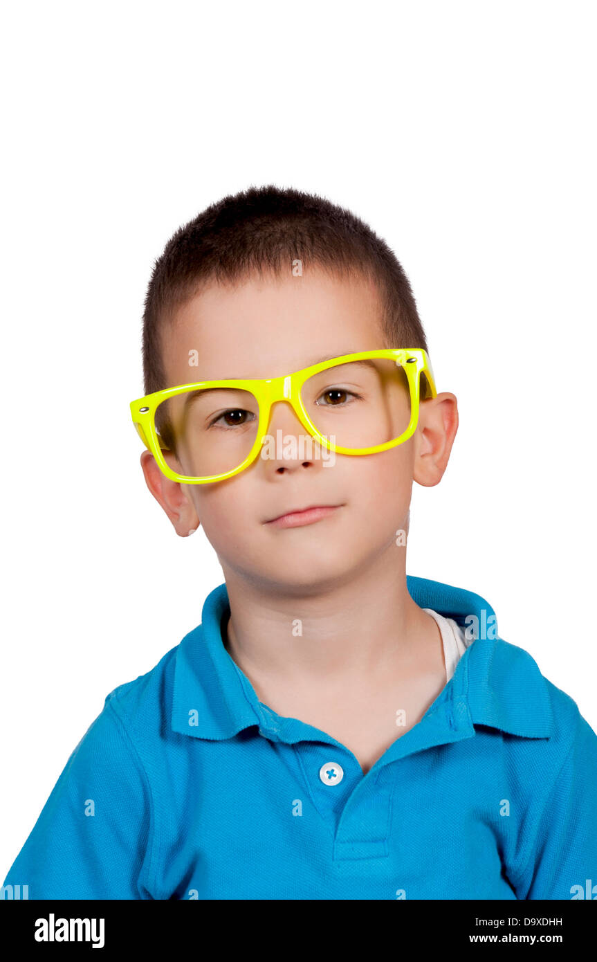 Portrait of little boy isolated on white background Stock Photo - Alamy