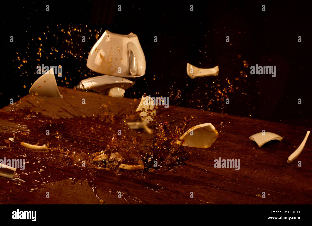 Coffee Cup crash Stock Photo Alamy