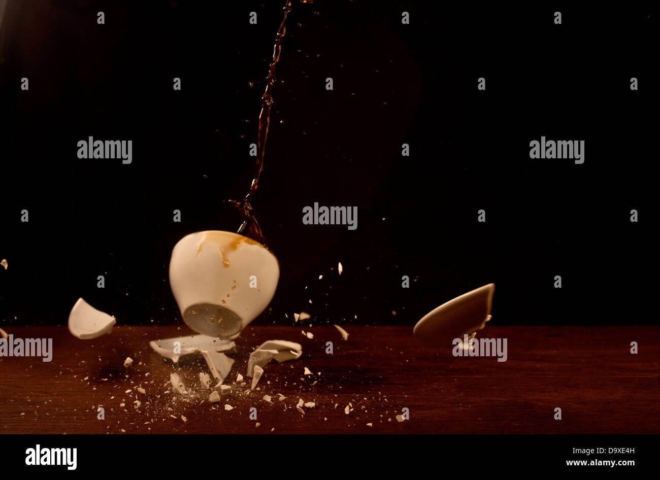 Coffee Cup crash Stock Photo Alamy