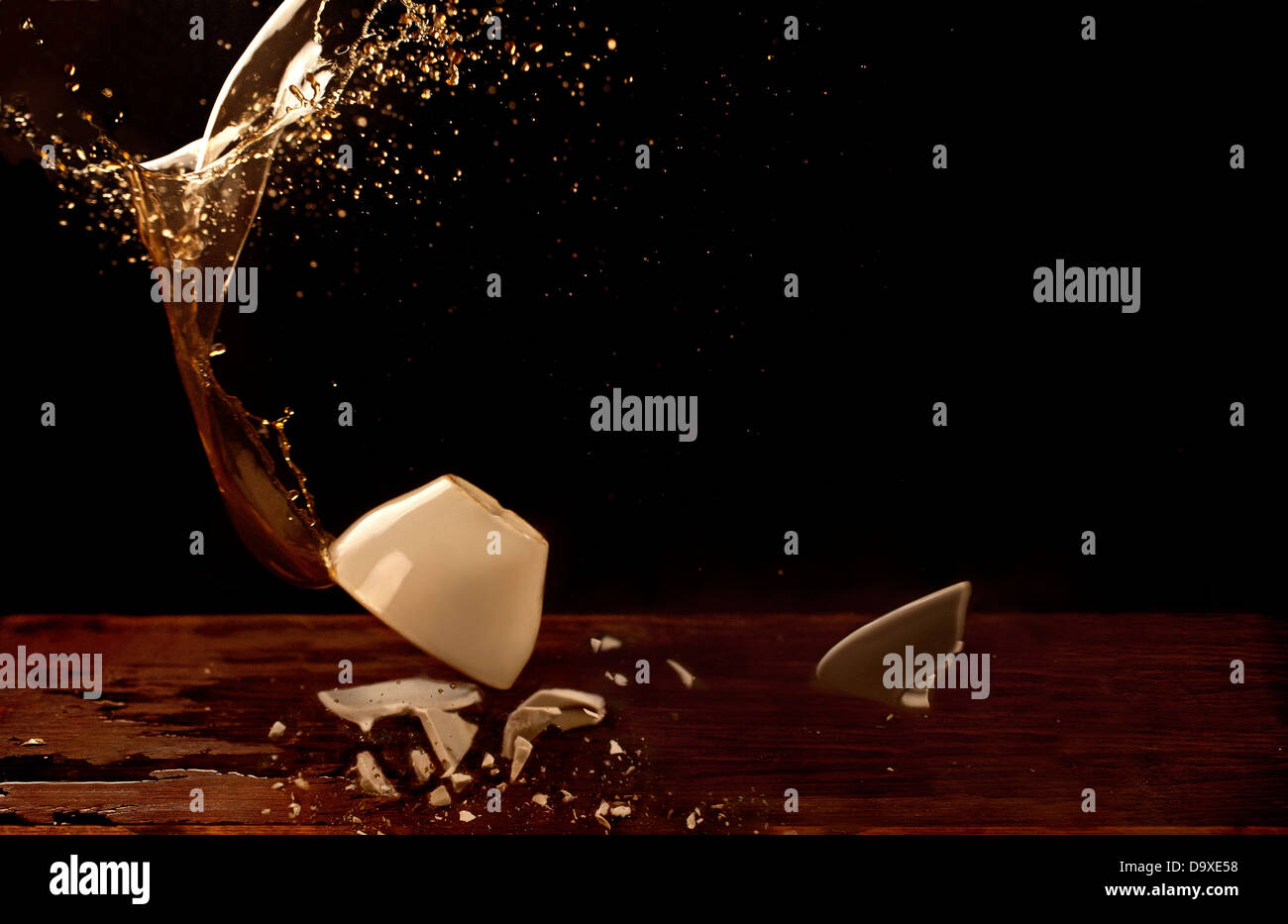 Coffee Cup crash Stock Photo Alamy