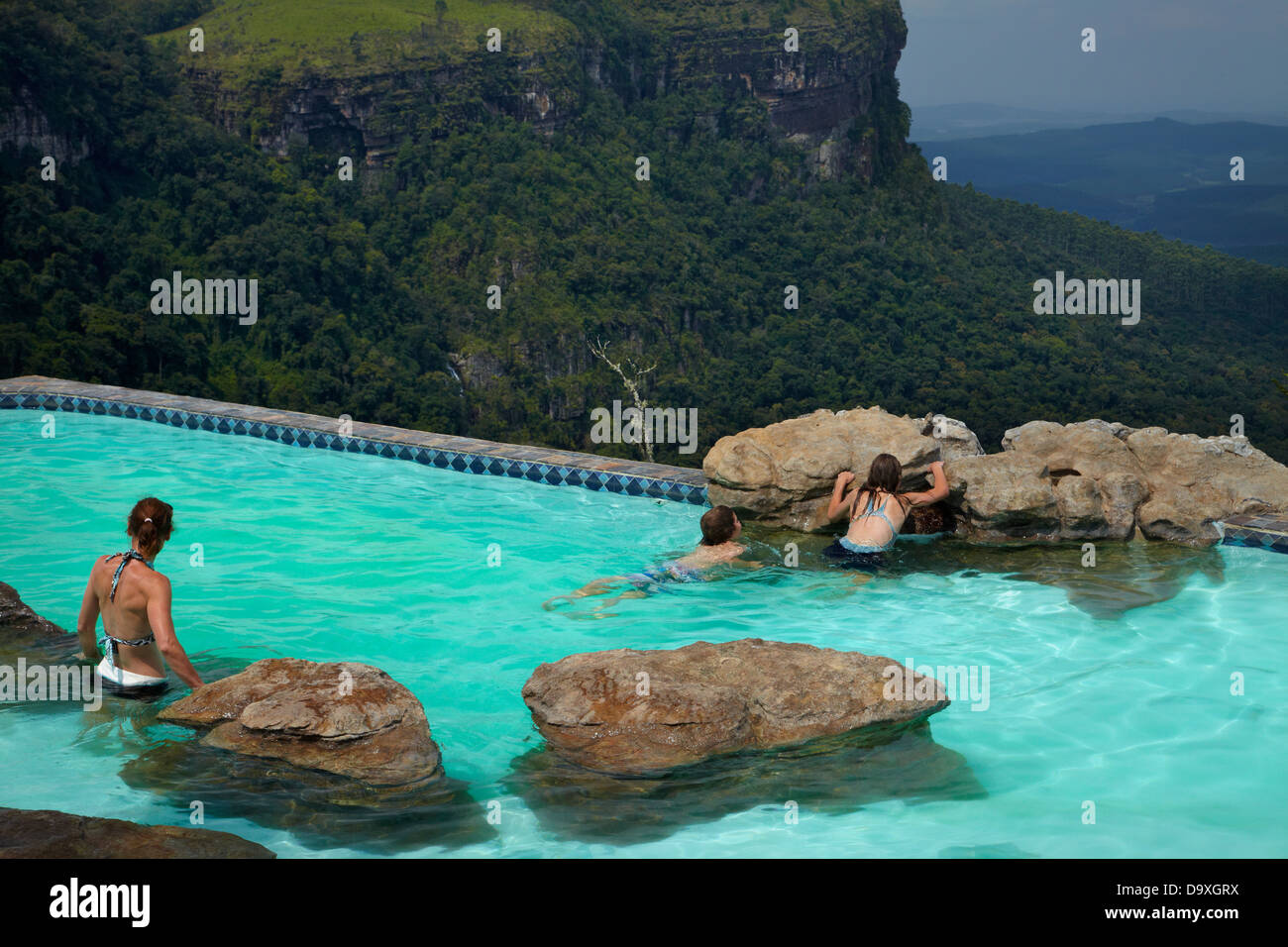Swimming pool, Panorama Rest Camp, Graskop, Mpumalanga Escarpment, South Africa Stock Photo