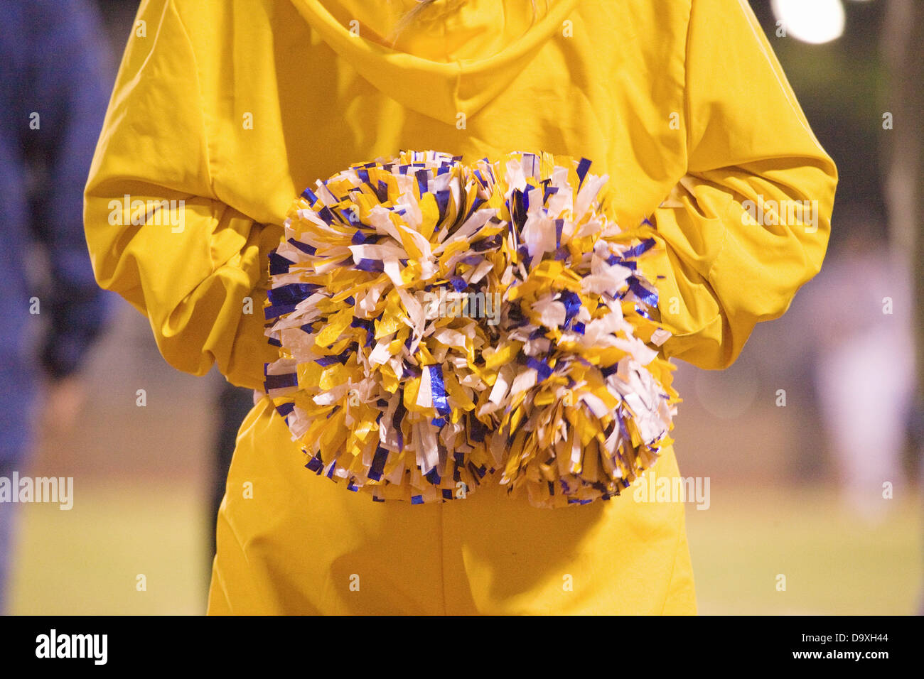 High school cheerleader for Ojai Nordhoff Rangers Football team who defeated Verbum Dei Eagles 21-0 on November 19 2010 Ojai CA Stock Photo