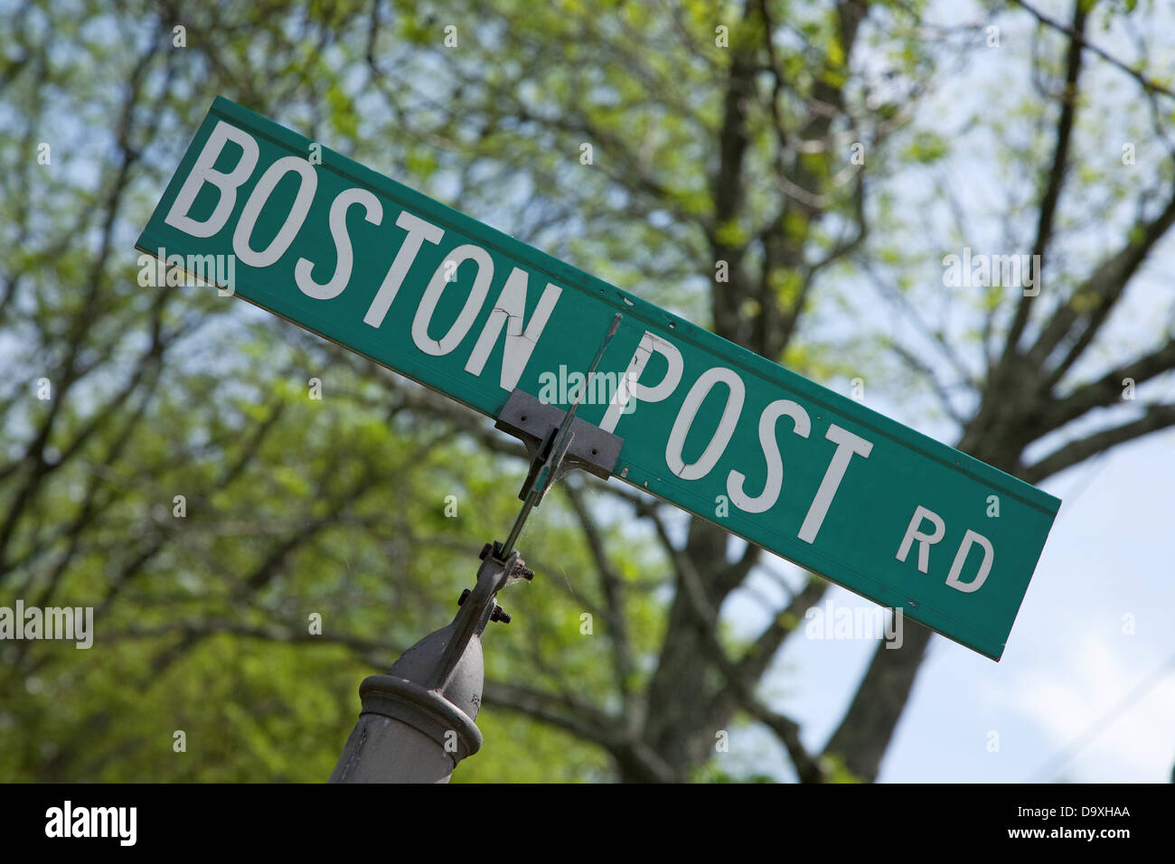 Springfield Ma Boston Post Rd Sign Boston post road hi-res stock photography and images - Alamy