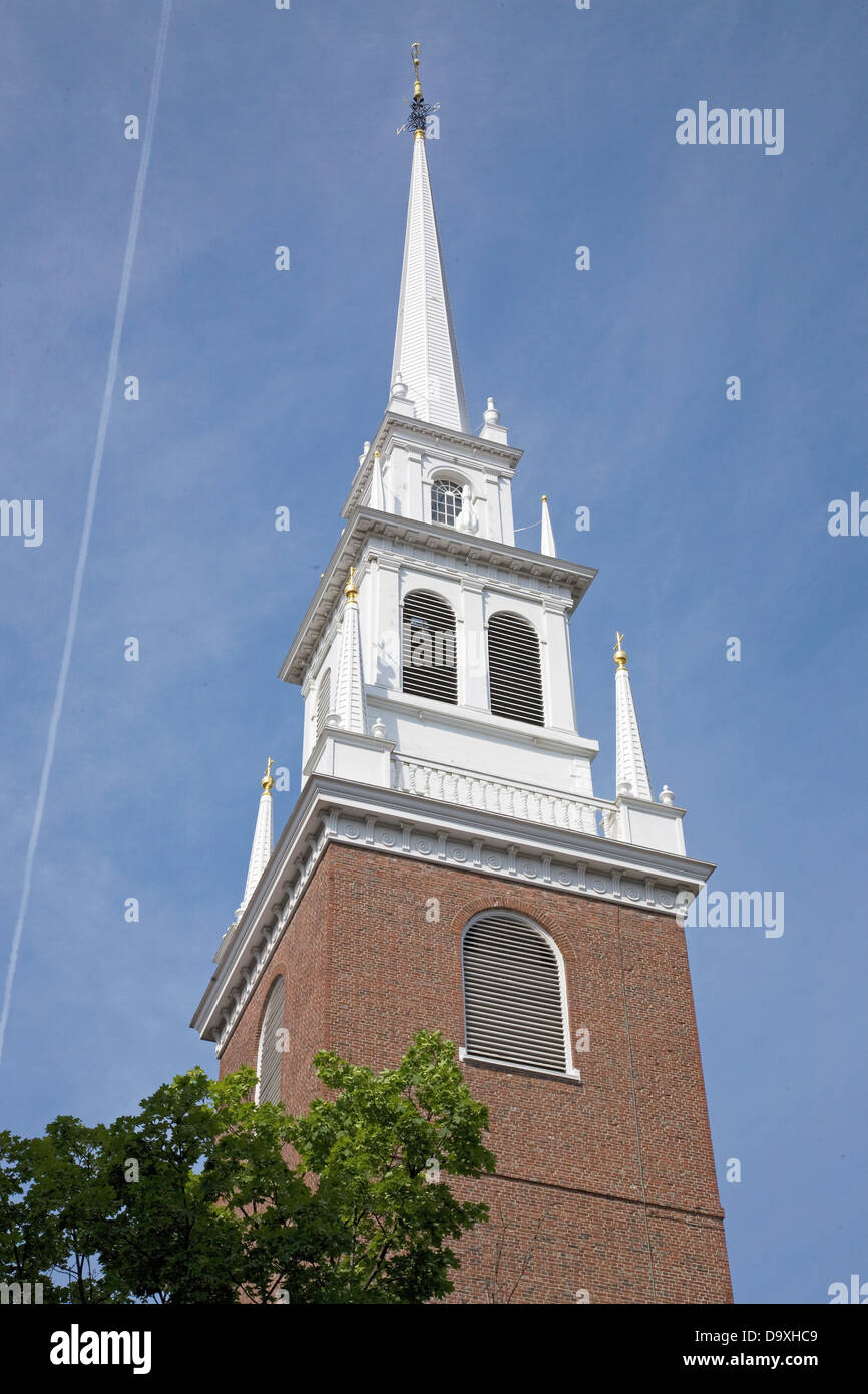 The Old North Church is officially known as Christ Church in City Boston on April 18 1775 was site two lanters that warned Paul Stock Photo