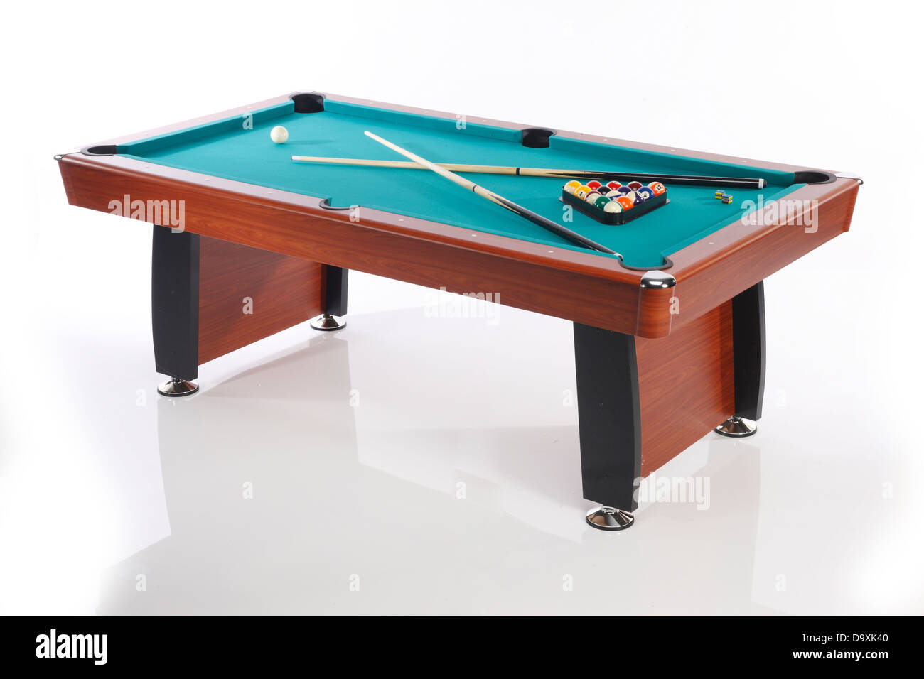 Pool and Snooker tables Stock Photo