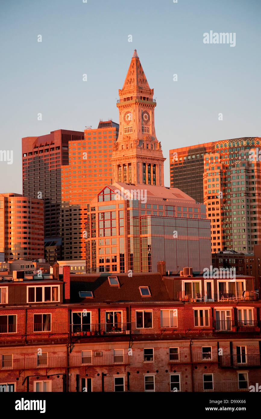 Commerce House Tower (built 1910) Boston Skyline condos below it