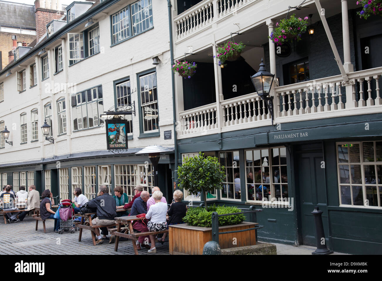 George Inn Pub in Southwark - London UK Stock Photo