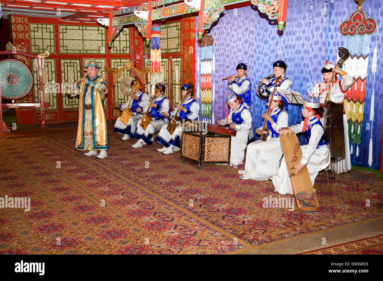 The Tumen Ekh Song and Dance Ensemble in Ulaan Baatar, Mongolia, Asia Stock Photo