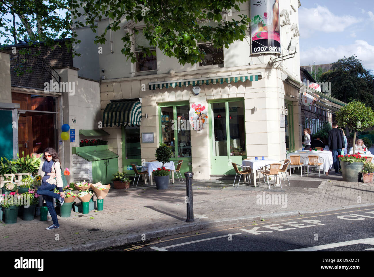Osteria Dell Arancio in Chelsea on Kings Road - London UK Stock Photo