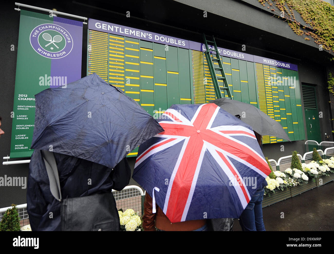 UMBRELLAS ARE OUT AT WIMBLEDON THE WIMBLEDON CHAMPIONSHIPS 20 THE ALL