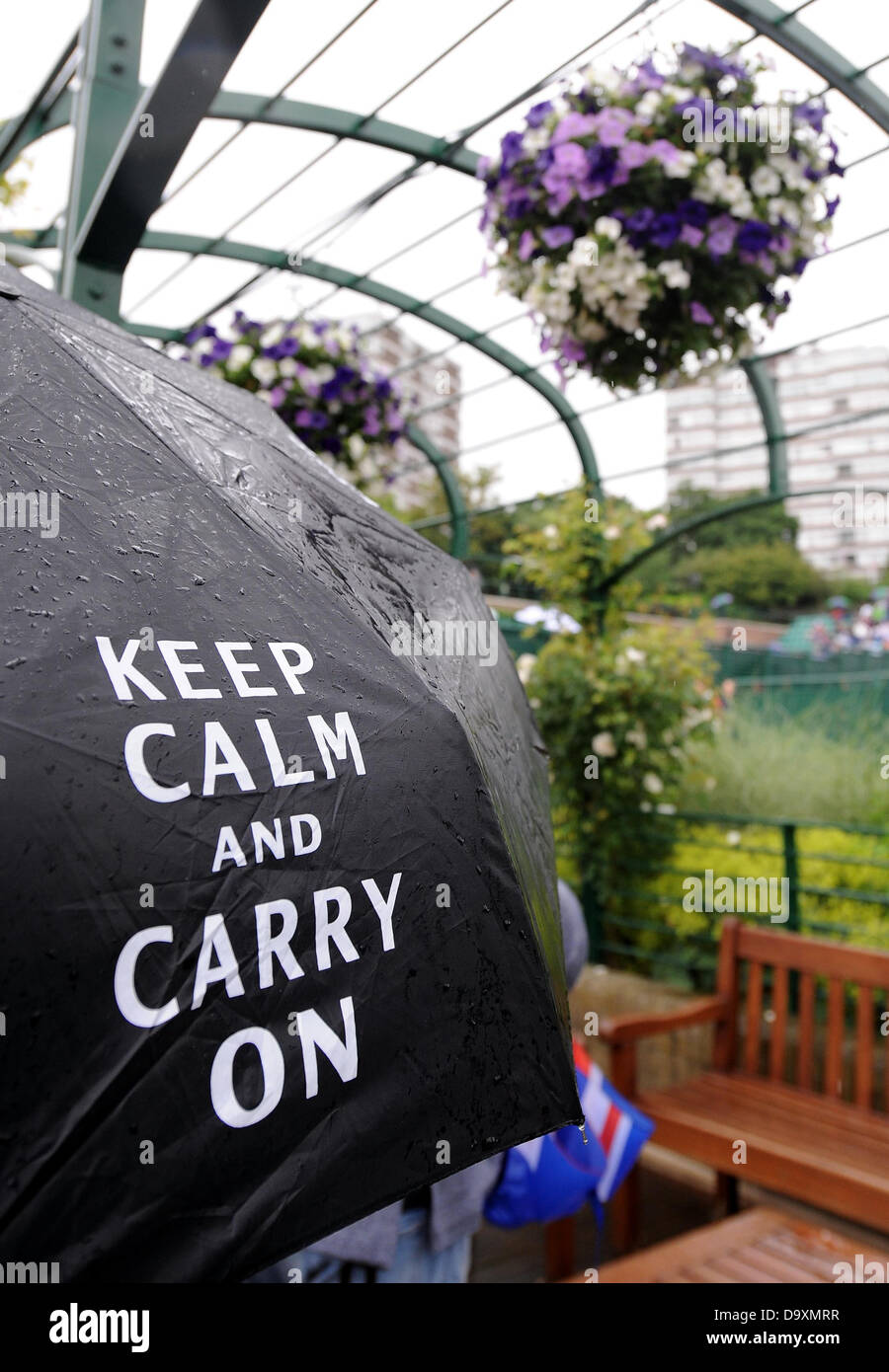 UMBRELLAS ARE OUT AT WIMBLEDON THE WIMBLEDON CHAMPIONSHIPS 20 THE ALL