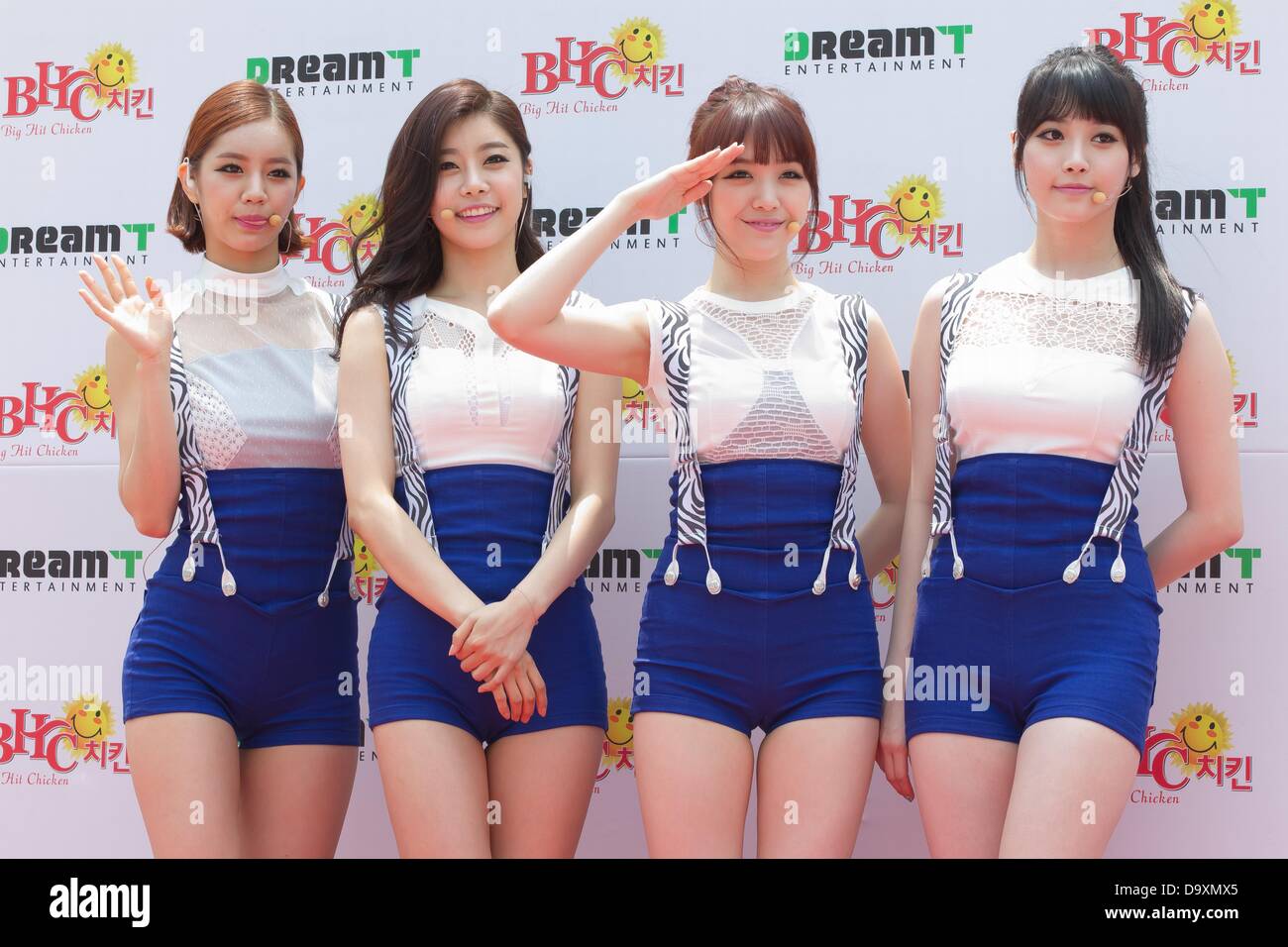 Girl group Grils Day held an outdoor activity in Seoul, South Korea on Monday June 24, 2013. Stock Photo